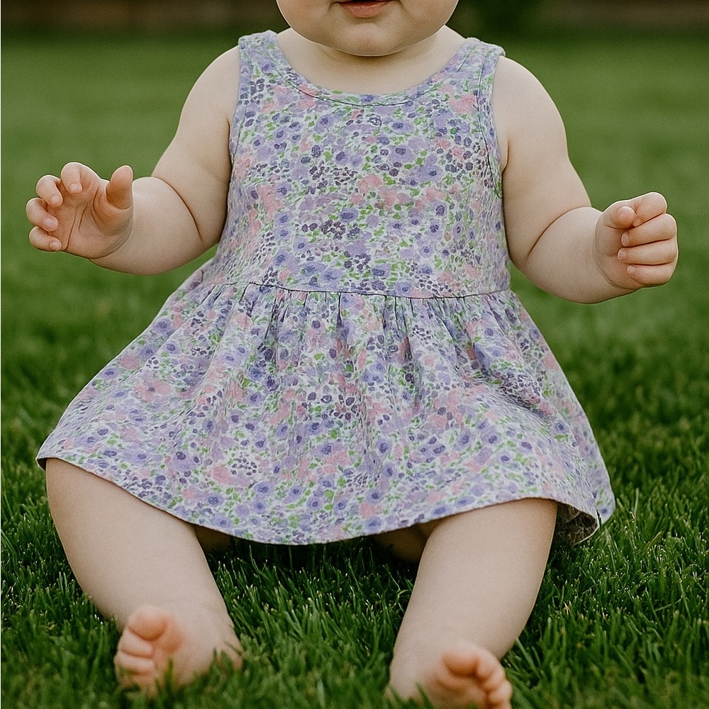 H&M Kids Floral Dress - Pink, Green, Purple Size 1.5 to 2 Years